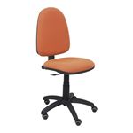 Silla de oficina ergonómica Piqueras y Crespo Modelo 04CP, Ruedas de parquet, tejido Bali marrón