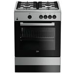 Cocina de gas Beko FSG62000DXL Horno 64L 4 Zonas 60cm 10400W Inox