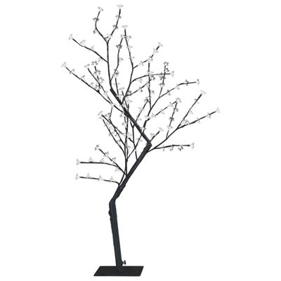 Árbol de Navidad vidaXL 128 LEDs luz azul fría flores de cerezo 120 cm