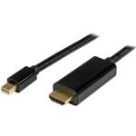 StarTech.com Cable Conversor Mini DisplayPort a HDMI de 2m - Color Negro - Ultra HD 4K - Convertidor de vídeo