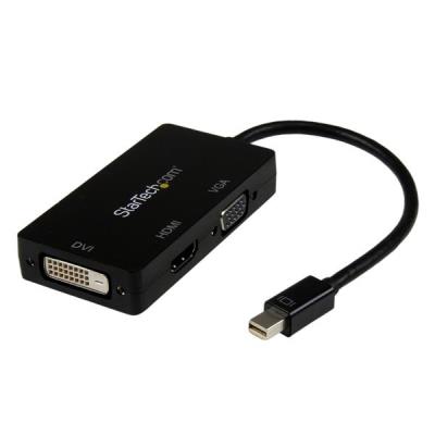 Startech.com Adaptador Conversor De Mini Displayport A Vga Dvi O Hdmi - Convertidor A/V 3 En 1 Para Viajes - Convertidor De Vídeo