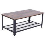 Mesa de centro Homcom negro 106x60x45 cm metal y MDF