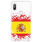 Funda Transparente para Xiaomi Mi MIX 2S, Diseño Ilustración 1, bandera de España, Silicona Flexible TPU