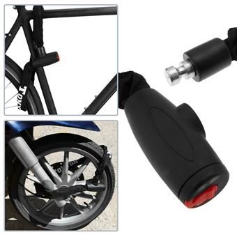 Cadena antirrobo de acero con candado para bicicleta PrimeMatik, 19x900 mm  con llave de seguridad, Accesorios y componentes para bicicletas, Los  mejores precios