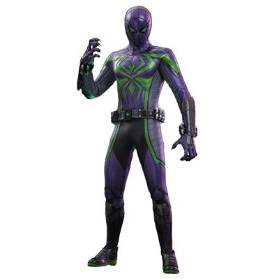 Figura Hot Toys Vgm68 Marvel's Spider Man 2 Miles Morales Purple Reign Suit