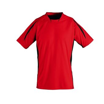 Camiseta futbol niños Sols Maracana Kids manga corta 10 Negro/Rojo - 1