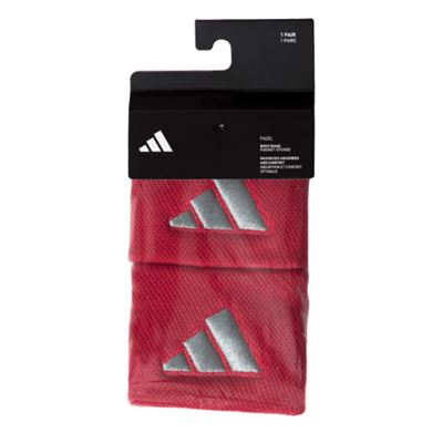 Muñequeras Adidas S Rojo/gris X2