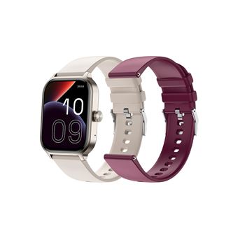 Smartwatch SPC Smartee Duo 3 con pantalla AMOLED 1,93"", llamadas Bluetooth, IP68, 2 correas beige y granate - 1