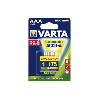 1x2 Varta Rechargeable Accu Aaa Ready2use Nimh 800 Mah Micro