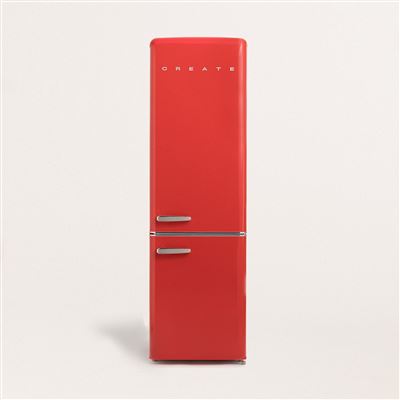 Createfridge Stylancefrigorífico Combi 244l rojodiseño y estilo retro vintage frigorifico ikohs a++ dcbhl162 fridge