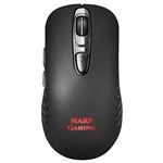 Ratón Gaming Inalámbrico Mars Gaming MMW2 RGBFlow, 3200DPI, Soft-Touch Negro