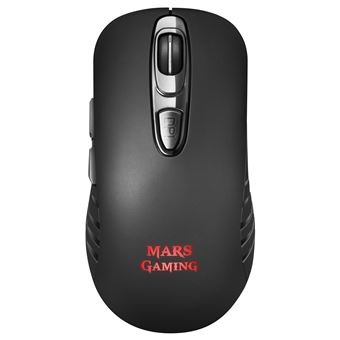 Ratón Gaming Inalámbrico Mars Gaming MMW2 RGBFlow, 3200DPI, Soft-Touch Negro