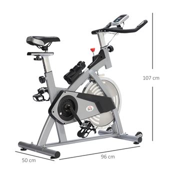 Bicicleta est tica Homcom A90 091 96x50x107cm acero PVC y ABS