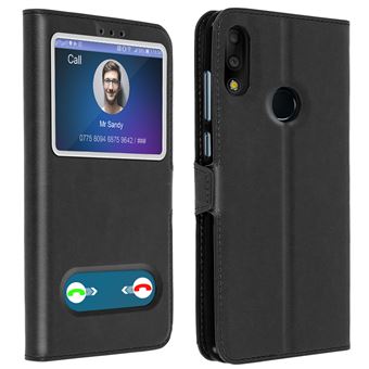Funda Asus ZenFone Max Pro M2 ZB631KL con doble ventana - Negro