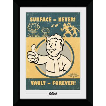 Fotografia enmarcada Fallout Vault Forever (30mm Negro)