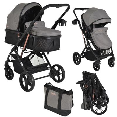 Carrito De Bebé Duo Convertible Rafaello Hasta 15kg De Moni Grey