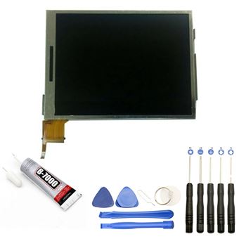 Pantalla LCD BAJA compatible con Nintendo 3DS XL + herramientas + Pegamento B7000 - 1