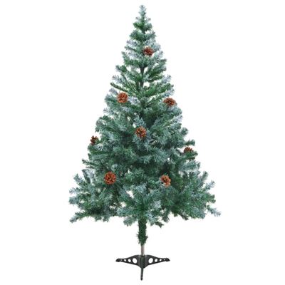 Árbol de navidad vidaXL, glaseado con piñas 150 cm