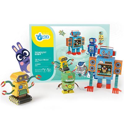 Kit Manualidades Dam 3d Papel Origami. Figuras Robot Kingdom. Verde
