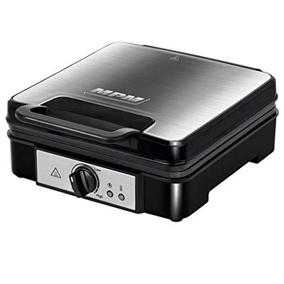 Gofrera Profesional Mpm Mgo-36m Para 4 Gofres Belgas Gruesos, Regulador De Temperatura, Placas Antiadherente, 1200w