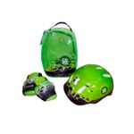 Set Mochila Protecc+Casco Des Park City Verde