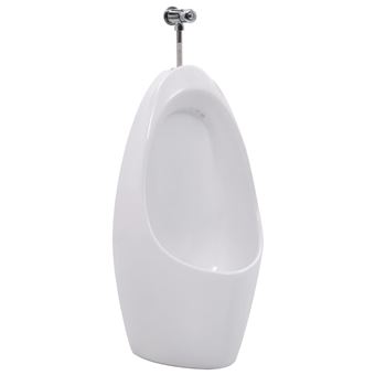Urinario de pared con sistema de descarga cerámica vidaXL