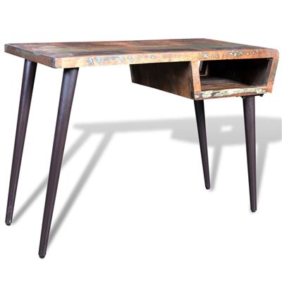 Mesa de Madera reciclada vidaXL, con patas de hierro