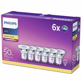 Bombillas de foco LED Phillips, 6 uds Classic 4,6 W 355 lm 929001215233