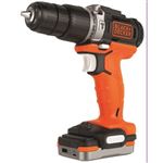 Taladro eléctrico percutor Black Decker BdCHD12S1negro y naranja