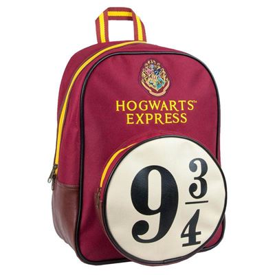 Mochila Harry Potter 9 34 groovy hogwarts express con diseño color rojo tamaño 38cm