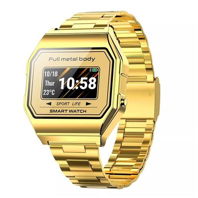 Smartwatch Kw18, 0.96'', Frecuencia Cardíaca 24/7, Calorías Y Distancia Recorrida Dorado