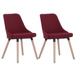 Sillas comedor 2 unidades tela color vino tinto - vidaXL
