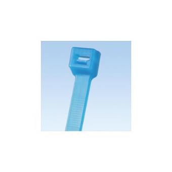 Panduit Cable Tie, 4.0"L (102mm), Miniature, Tefzel, Aqua, 100pc - 1