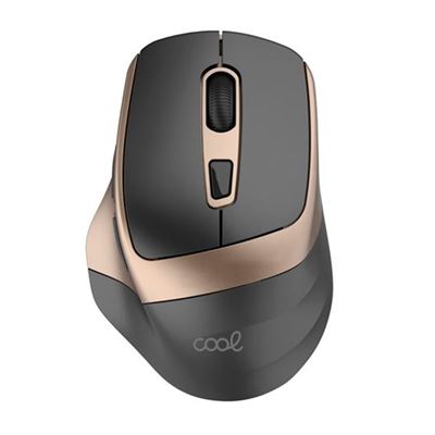 Cool Negro/Dorado Ratón Inalámbrico Silencioso Ergonomic
