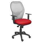 Silla de oficina ergonómica Piqueras y Crespo Modelo Jorquera tejido Bali rojo 3