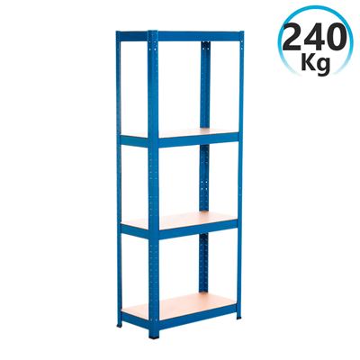 Estantería Azul Con 4 baldas ajustables 148x60x30cm 240kg rdm 60kg marca