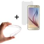 WoowCase | Funda Gel Flexible para [ Samsung Galaxy S6 ] [ +1 Protector Cristal Vidrio Templado ] Ultra Resistente contra Arañazos y Golpes Dureza 9H, Carcasa Case Silicona TPU Suave
