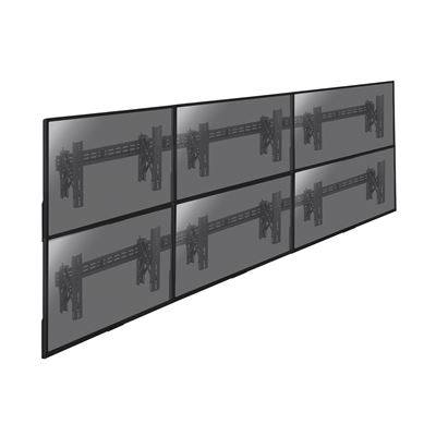 Soporte Videowall Kimex - Para 6 Tv 49""-55"" - Función Push Pull