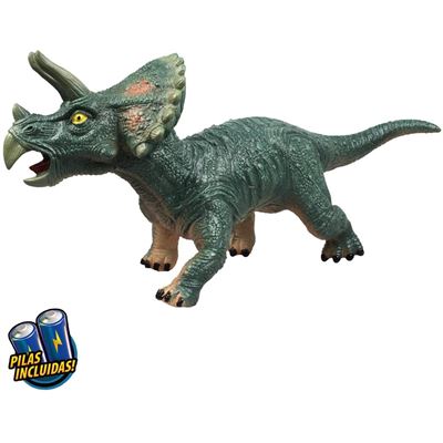 Wild Predators - Triceratops Foam, Blanditos con Sonido, Figuras Dinosaurios Juguetes Niños 3 años o más, Dinosaurio Gigante Juguete, Verde, 3 Años O Más