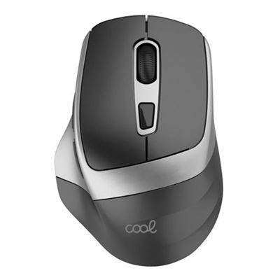 Cool Negro Ratón Inalámbrico Silencioso Ergonomic -Plata