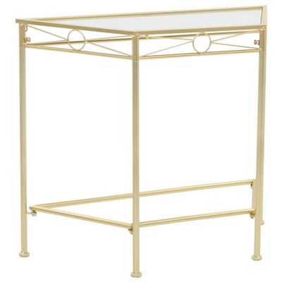 Mesa auxiliar vidaXL, estilo vintage metal 87x34x73 cm dorada