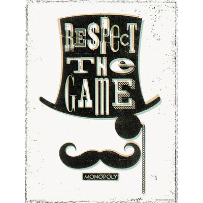 Lamina 30X40 Cm Monopoly Respect The Game