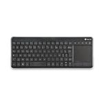 Teclado NGS TV WARRIOR azerty francés inalámbrico con touchpad para smarttv de 2.4 ghz. Negro