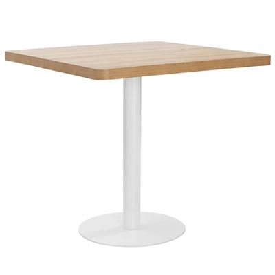 Vidaxl Marrón/Claro Mesa De Bistró Mdf 80X80 Cm Modelo 1