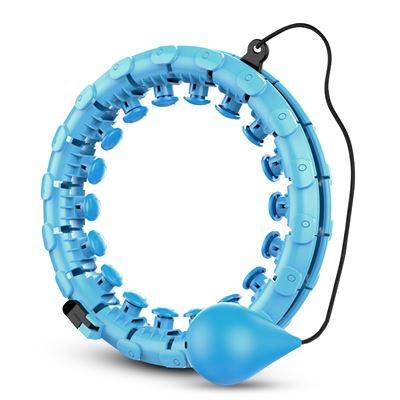 Aro Hula Hoop Deportivo Para Fitness, Aro Ajustable, No Se Cae, Contrapeso Giratorio. Dam Azul