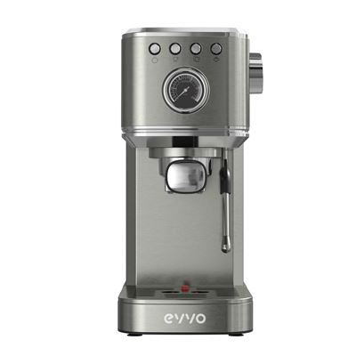 Cafetera Express Evvo Intensa, 20 Bares, Cuerpo De Acero, Espressos Y Capuccinos, 1350w, Doble Salida, Portafiltros, Depósito De 1,5 L, Calentamiento Rápido