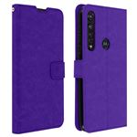 Funda Vintage F. Soporte Motorola Moto G8 Plus Violeta
