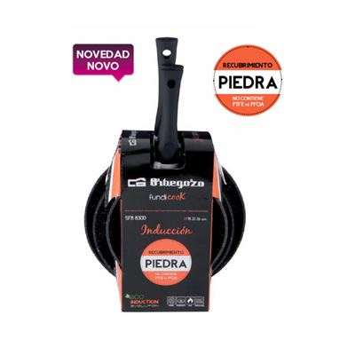 Pack 3 Sarténes Orbegozo Sfb 8300 Aluminio Forjado, 18-22-26 Cm De Diámetro
