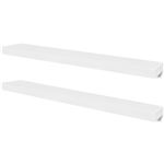 Vidaxl 2 Estanterías suspendidas de tablero mdf blanco para librosdvds 242185