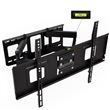 Soporte de pared para pantallas de 32-65? 81-165cm inclinable y orientable nivel de aire, Negro